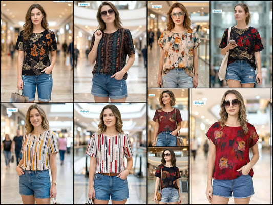 Digital Print 030626 Koleyti Fancy Tops Wholesaler Ahmedabad