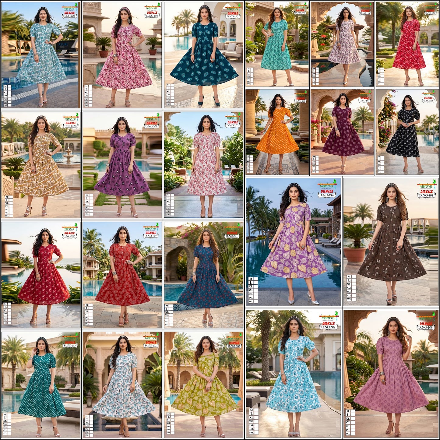 Dilwale Kanha Liva Reyon Anarkali Kurtis Exporter India