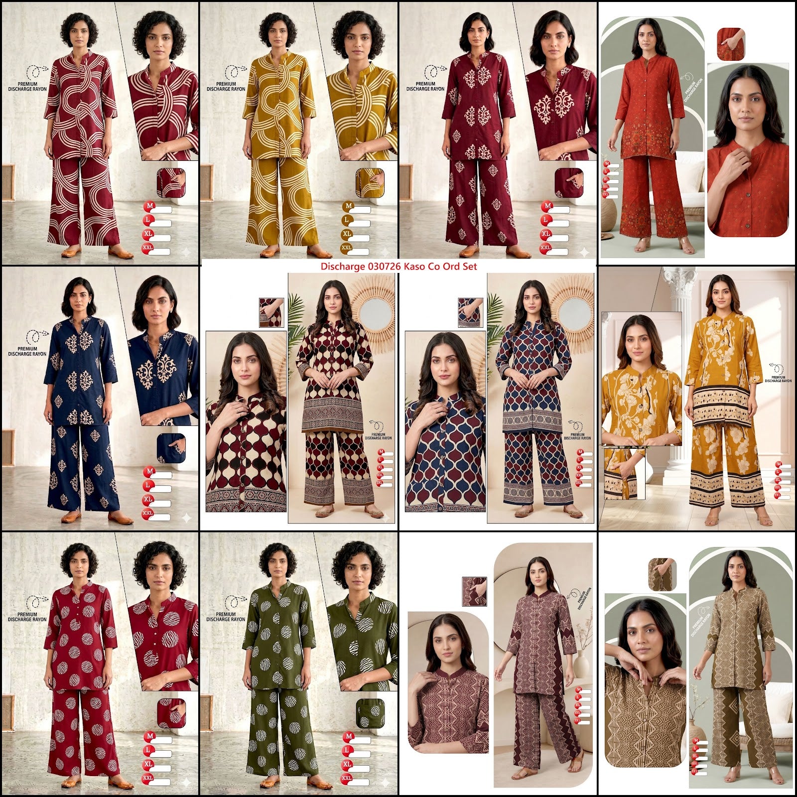 Discharge 030726 Kaso Rayon Co Ord Set Supplier Gujarat