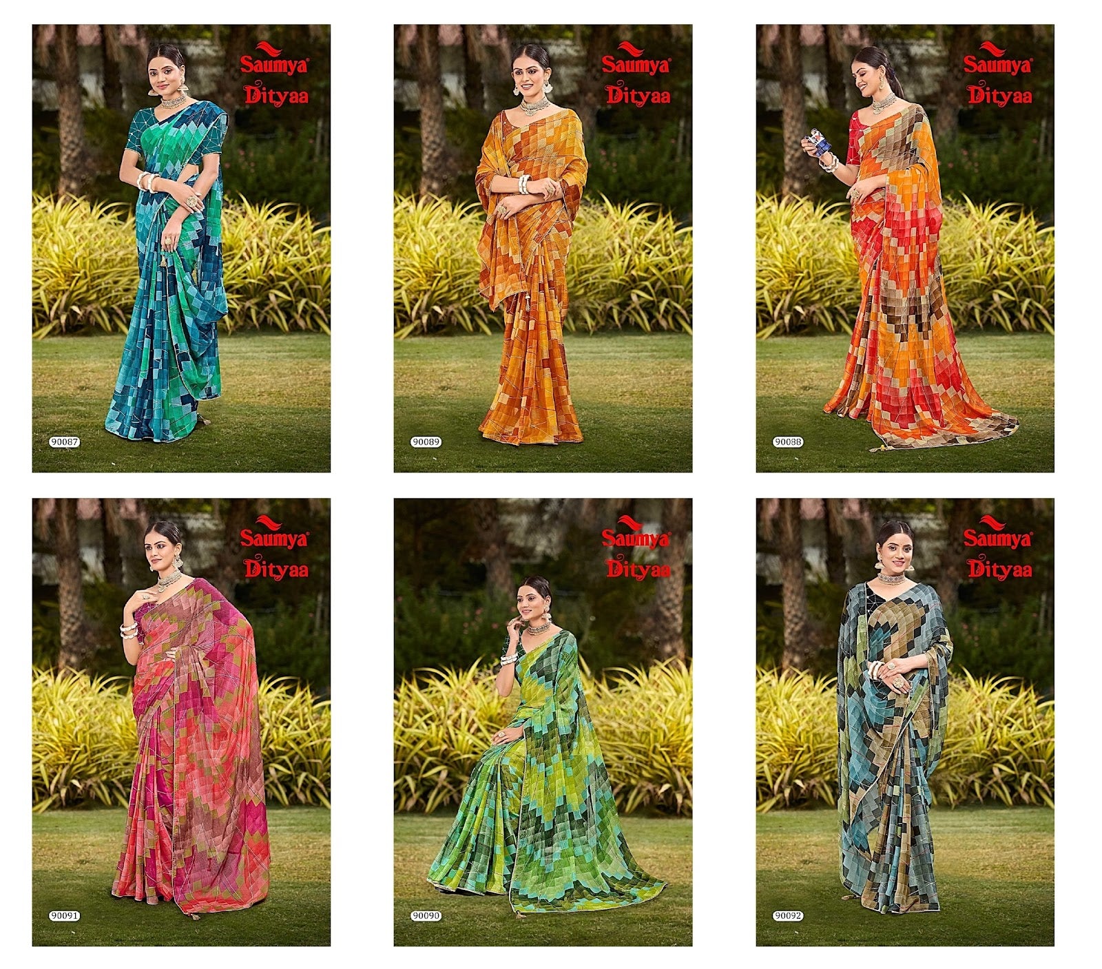 Dityaa Saumya J Georgette Sarees Supplier Ahmedabad