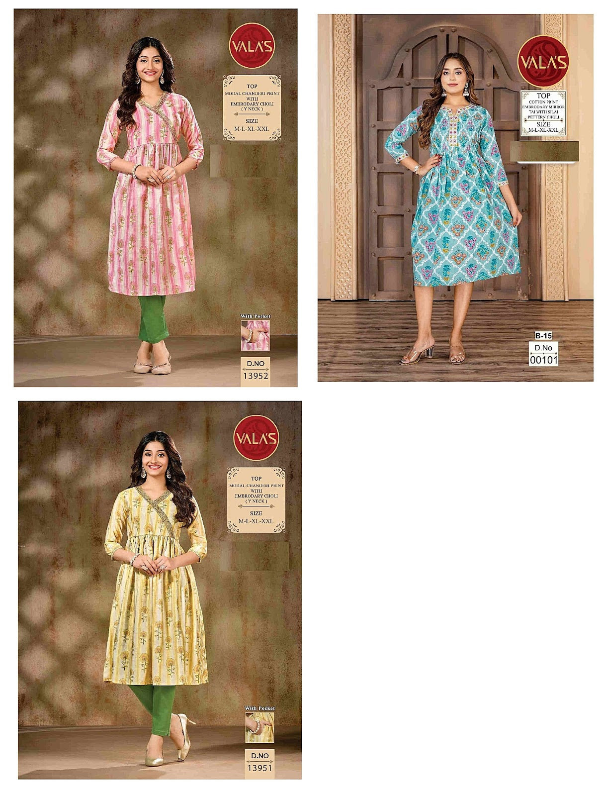 Dn 101-13951 Valas Anarkali Kurtis Exporter India