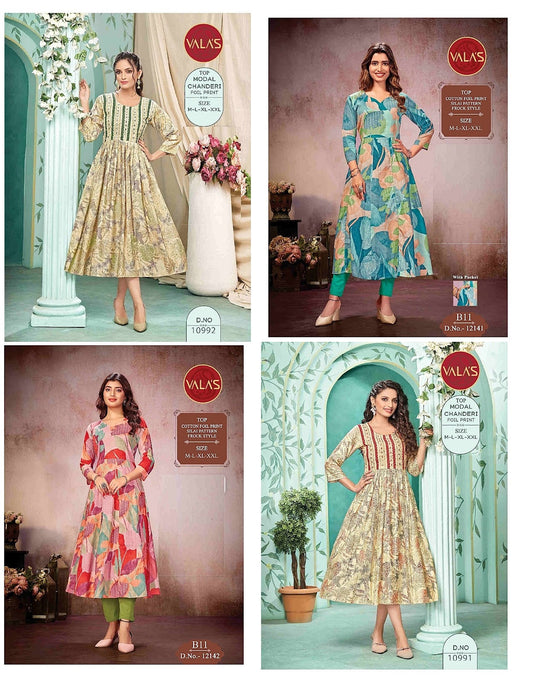 Dn 10991-12142 Valas Anarkali Kurtis Wholesale Price