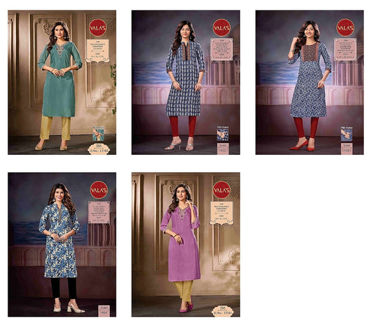 Dn 13762-14641 Valas Straight Cut Kurtis Manufacturer India