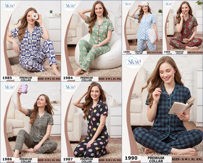 Dn 1984-1990 Skye Hosiery Sinker Collar Night Suits Manufacturer Ahmedabad