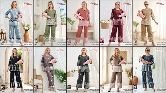 Dn 1992-2001 Ruchee Fashion Rayon Feeding Co-Ord Set Wholesaler Gujarat