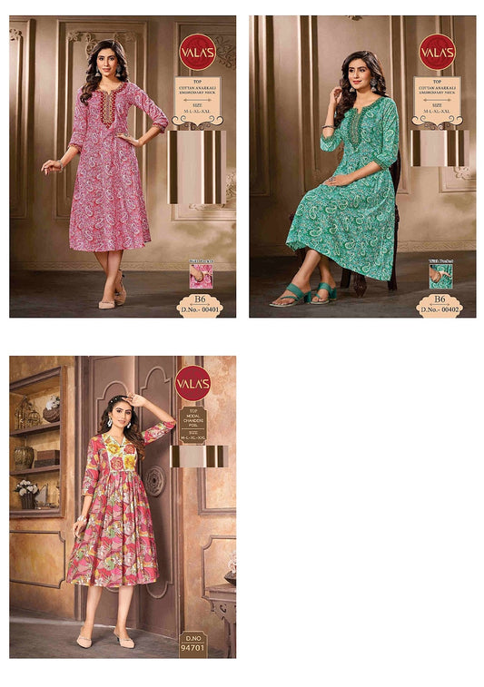 Dn 401-94701 Valas Anarkali Kurtis Supplier
