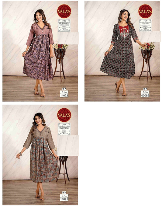 Dn 85-14022 Valas Anarkali Kurtis Manufacturer