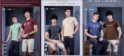 Dno 1203 Club Zone Cotton Mens Tshirts Exporter Gujarat