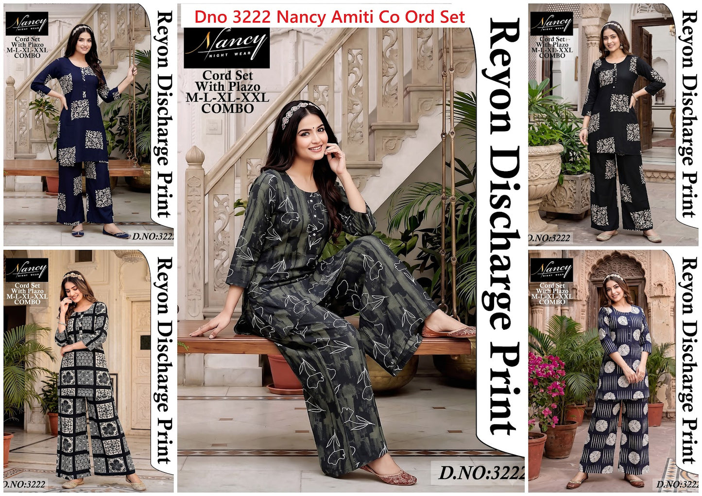 Dno 3222 Nancy Amiti Reyon Co Ord Set Manufacturer Gujarat
