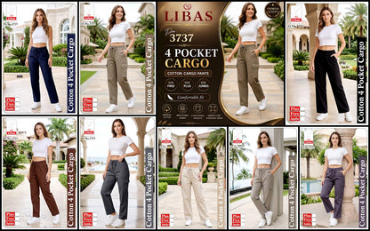 Dno 3737 Libas Amiti Cotton Women Cargo Pants Manufacturer Gujarat
