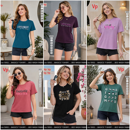Dno 5002 2408 Vp Biowash Women Tshirt Wholesaler India