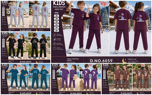 Dno 6059 Vp Tencil Unisex Kids Co Ord Set Exporter
