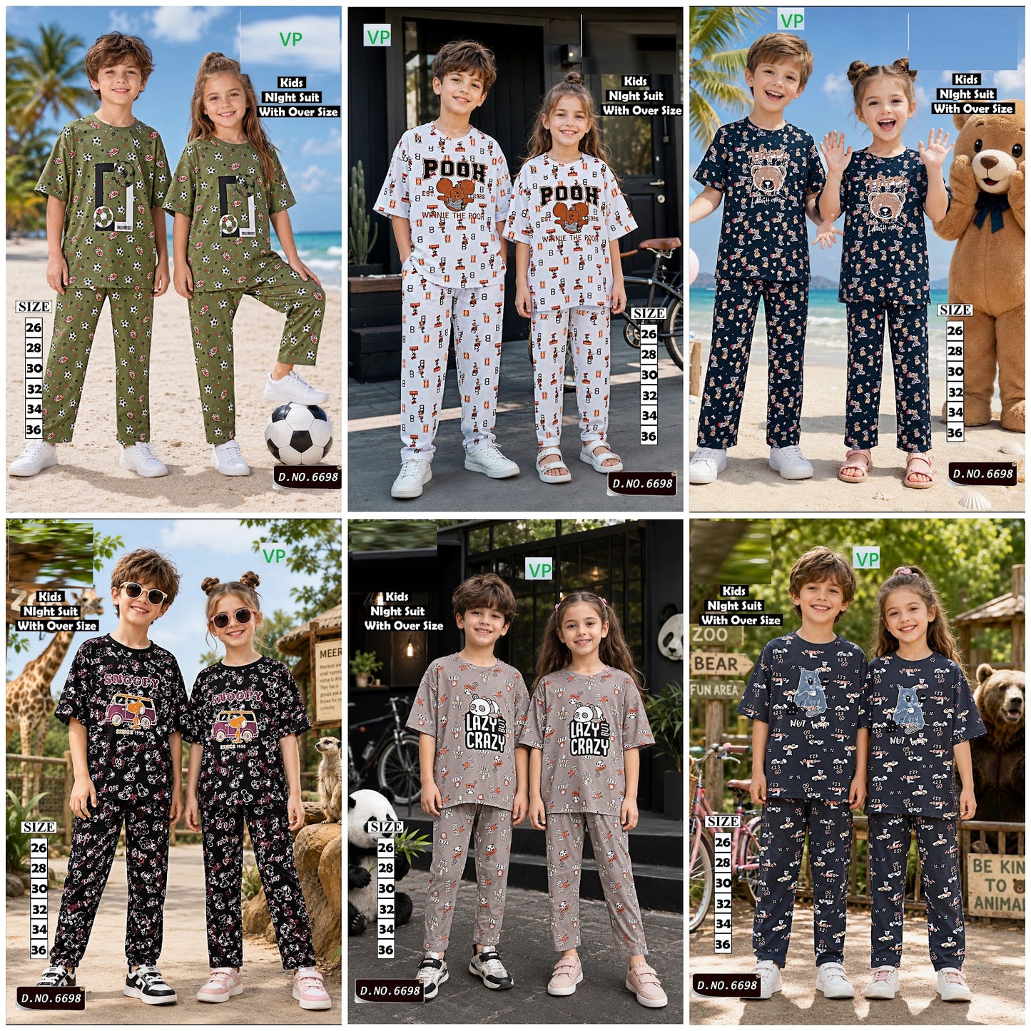 Dno 6698 110726 Vp Hosiery Cotton Unisex Kids Co Ord Set Manufacturer Gujarat