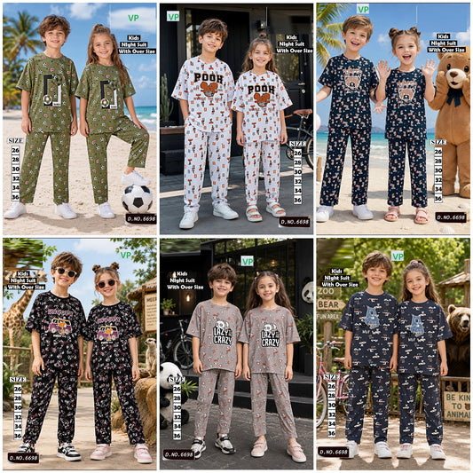 Dno 6698 110726 Vp Hosiery Cotton Unisex Kids Co Ord Set Manufacturer Gujarat