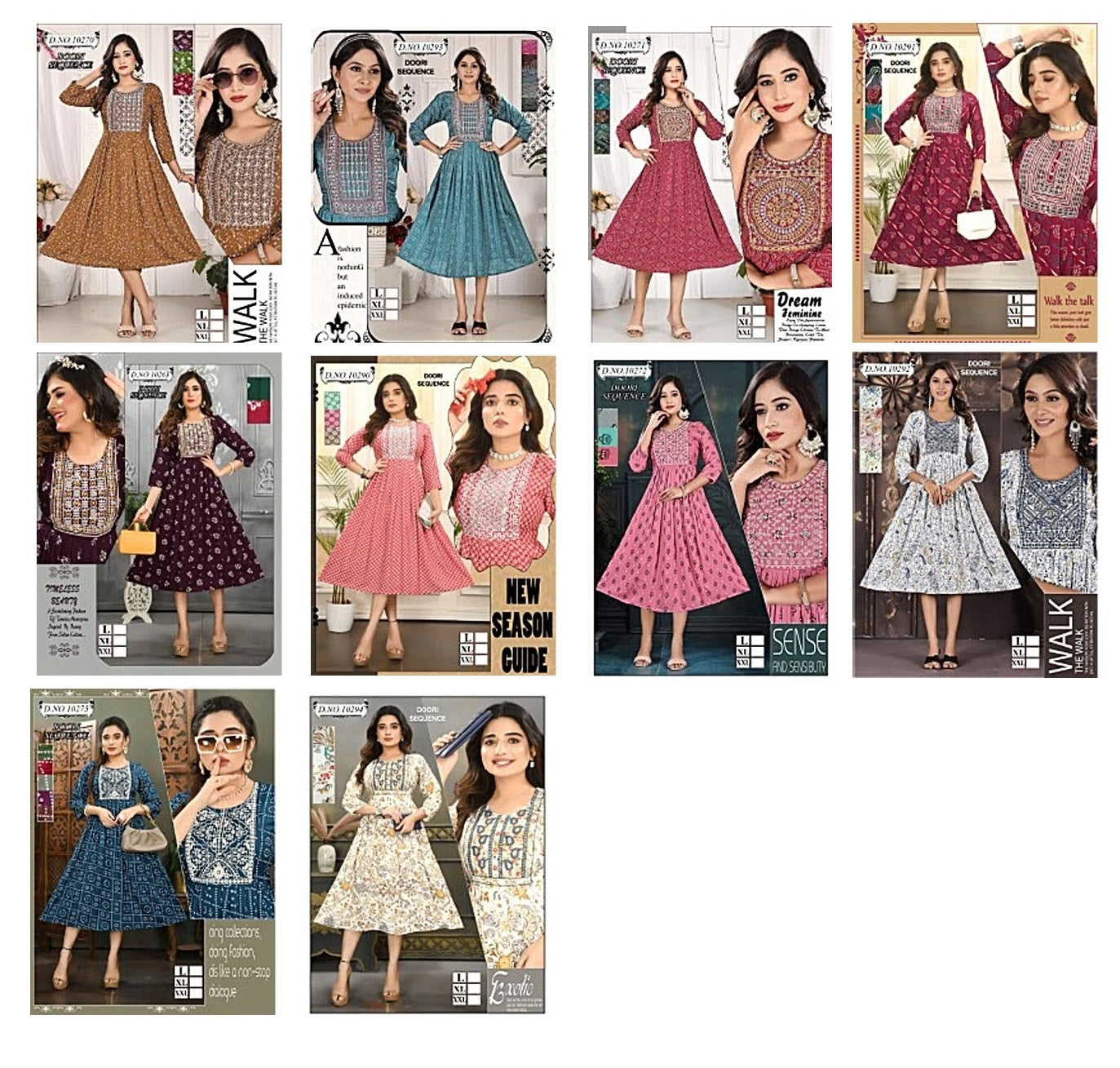 Doori Sequence Mmc Anarkali Kurtis Manufacturer Gujarat