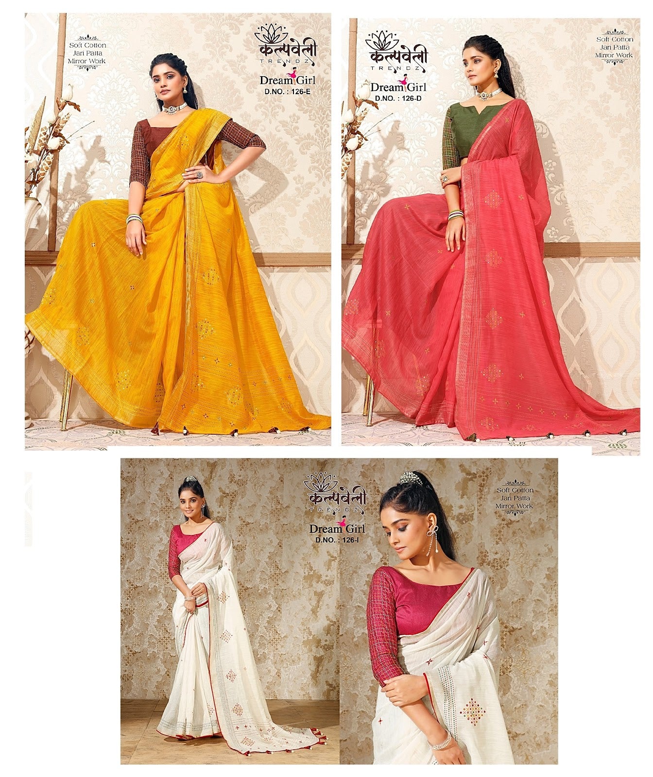 Dream Girl 126 Kalpveli Soft Cotton Sarees