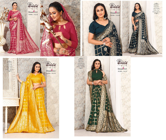 Dream Girl 141 Kalpveli Nylon Viscose Sarees