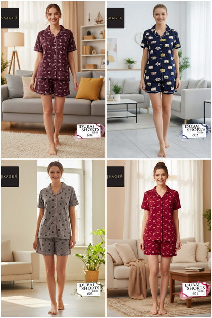 Dubai Vol 6 Skager Cotton Shorts Night Suits Exporter India