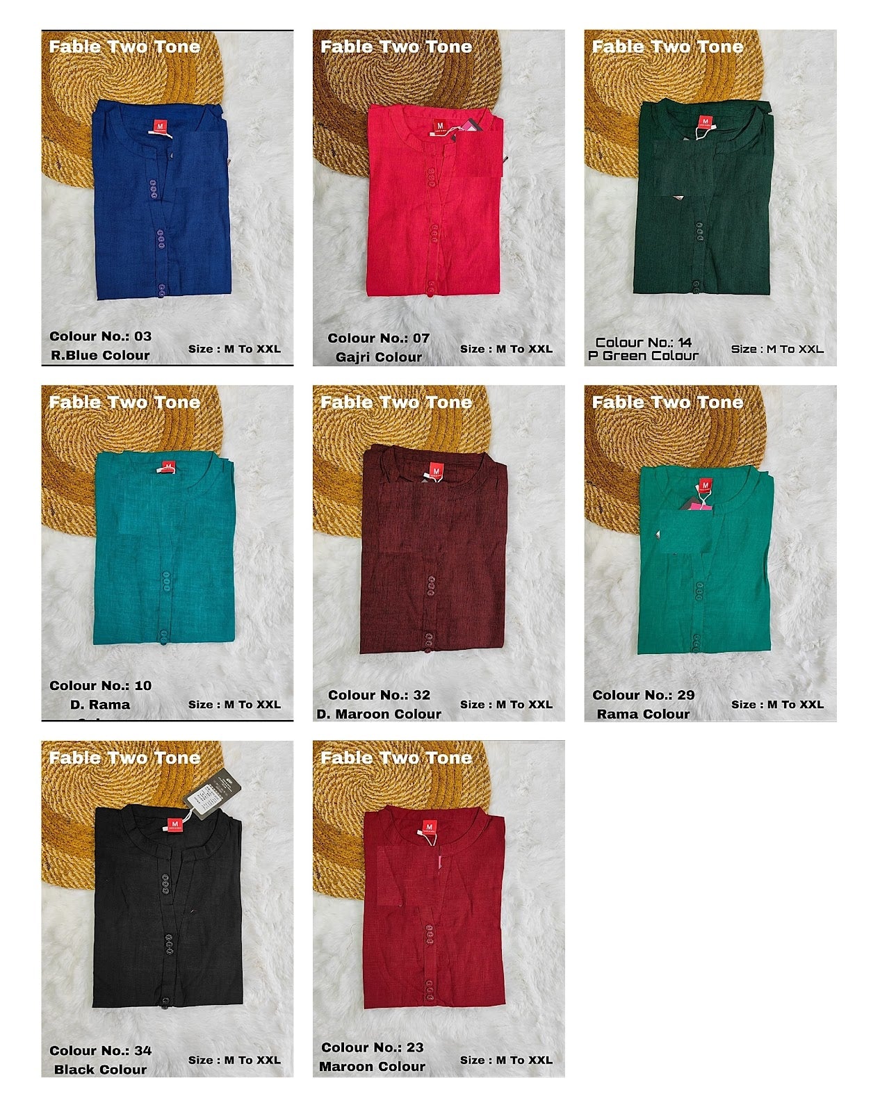 Fable Jnx Two Tone Kurtis Exporter