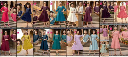 Faiza Jnx Vertican Anarkali Kurtis Wholesaler Gujarat