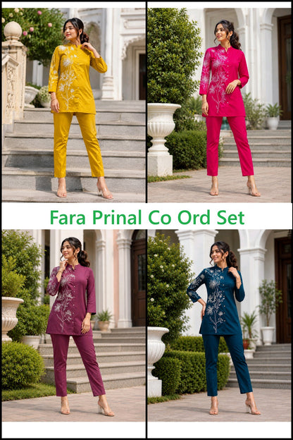 Fara Prinal Vatican Silk Co Ord Set Exporter Ahmedabad