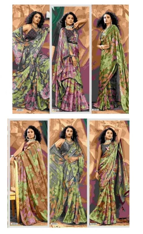 Fariha Vol 2 Vallabhi Prints Brasso Sarees Exporter Gujarat