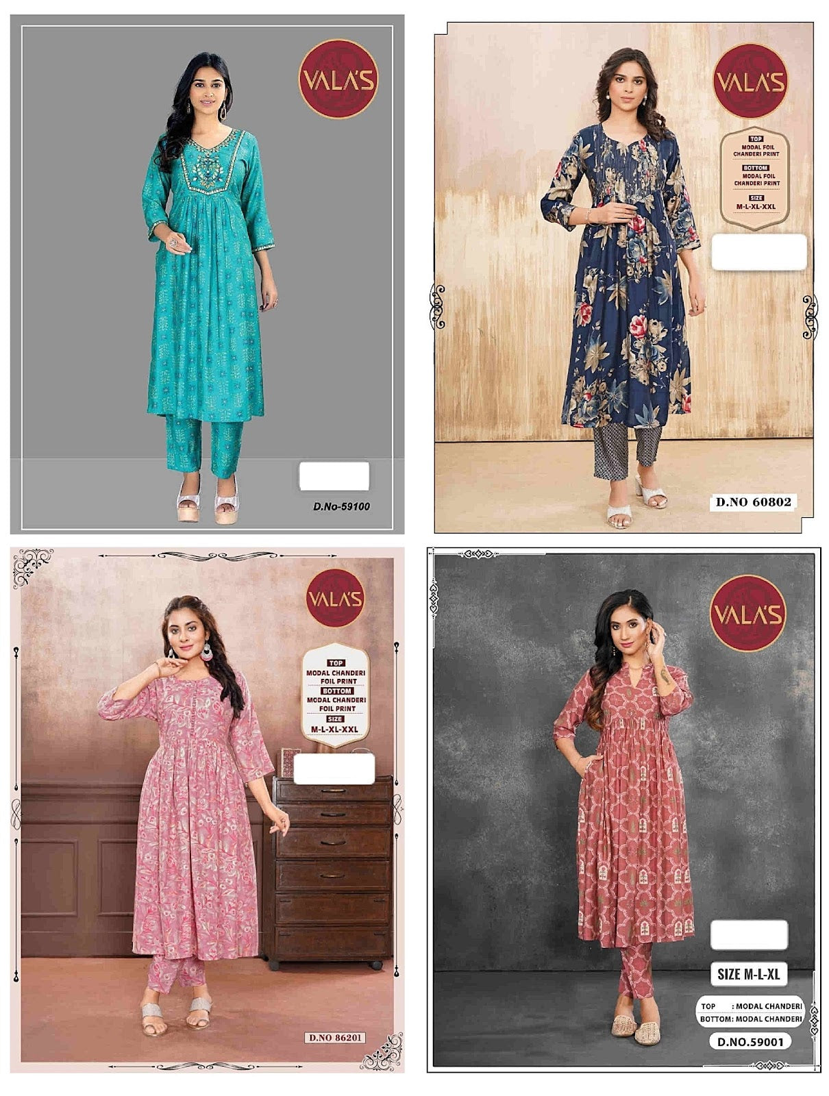 Flair Pattern Valas Kurti Pant Set Wholesaler India