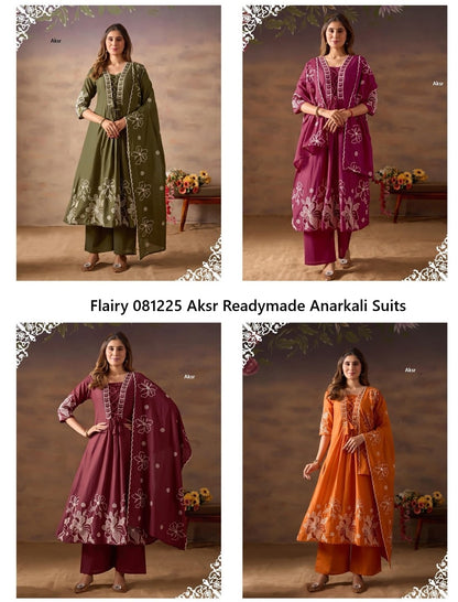 Flairy 081225 Aksr Cotton Readymade Anarkali Suits Exporter Ahmedabad