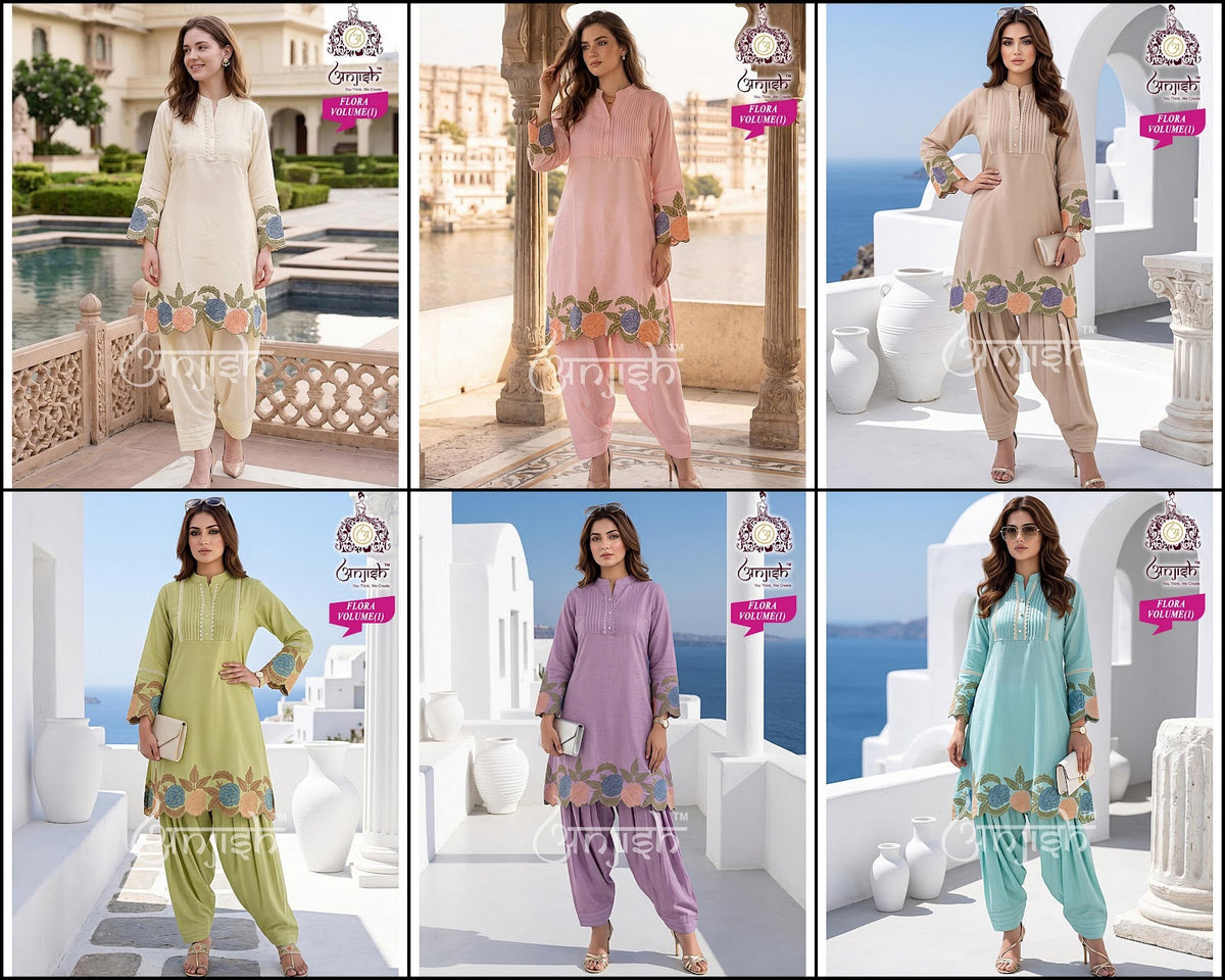 Flora Vol 1 Anjish Chanderi Co Ord Set Manufacturer India