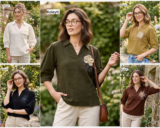Flower 010626 Koleyti Stylish Tops Supplier Ahmedabad