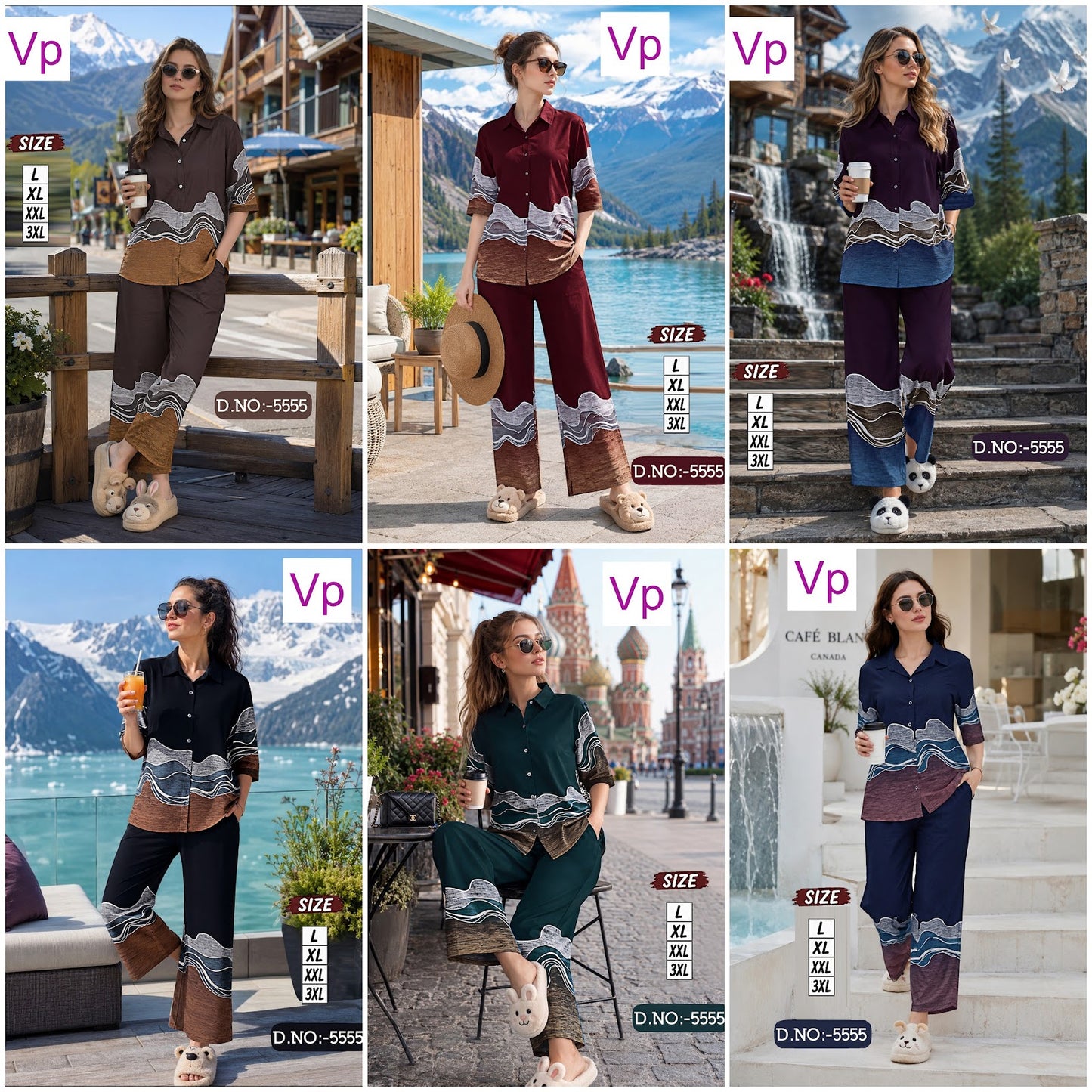 Front Open Dno 5555 Vp Rayon 22Kg Co Ord Set Wholesale