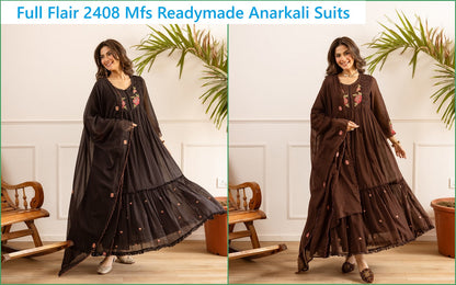 Full Flair 2408 Mfs Cotton Readymade Anarkali Suits Manufacturer Ahmedabad