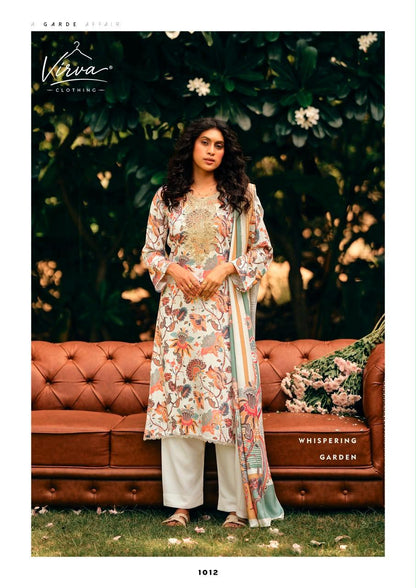 A Garden Affair Virva Viscose Pashmina Suits Manufacturer Gujarat