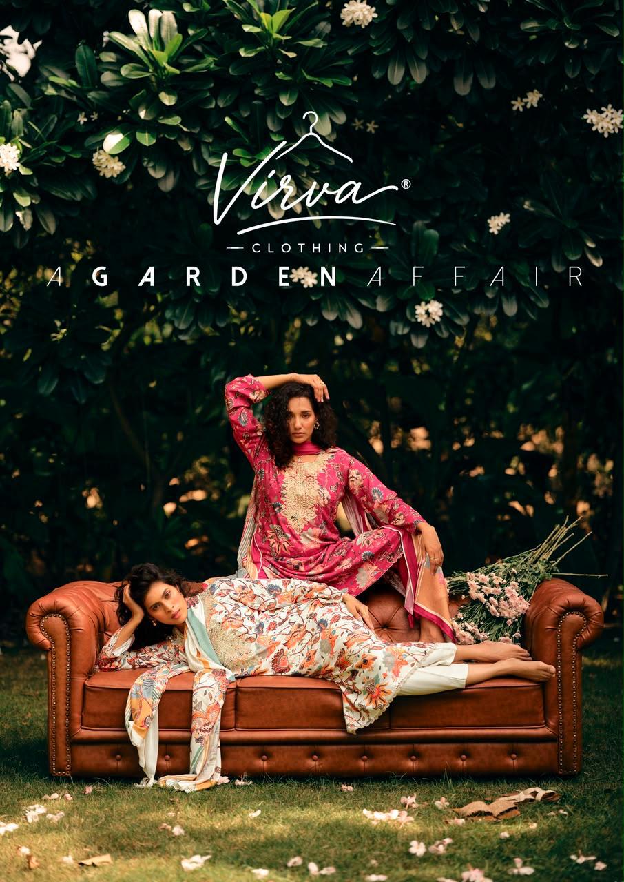 A Garden Affair Virva Viscose Pashmina Suits Manufacturer Gujarat