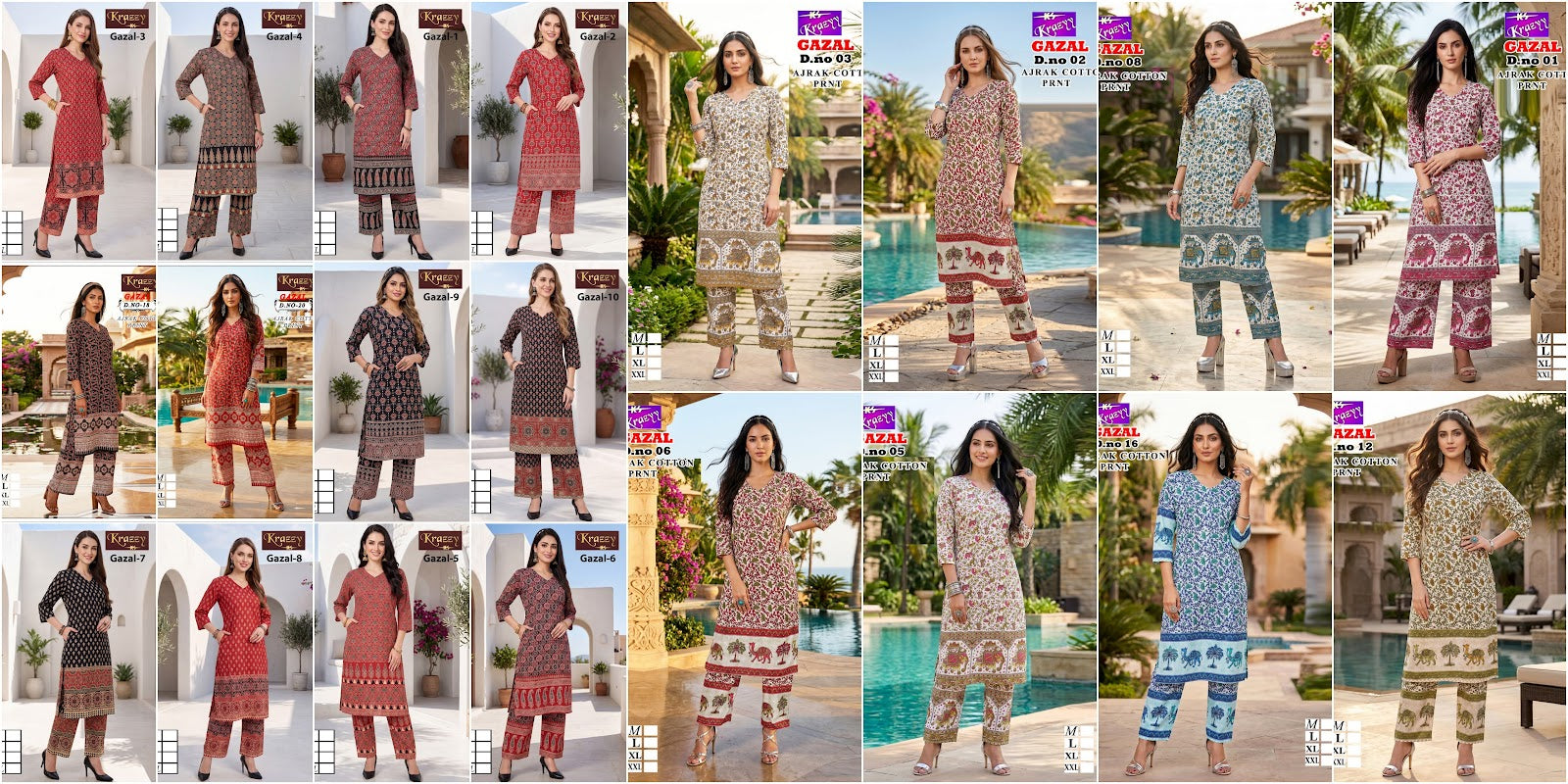 Gazal Krazzy Kanha Cotton Kurti Plazzo Set Exporter