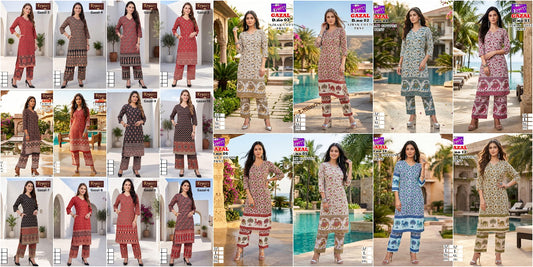 Gazal Krazzy Kanha Cotton Kurti Plazzo Set Exporter