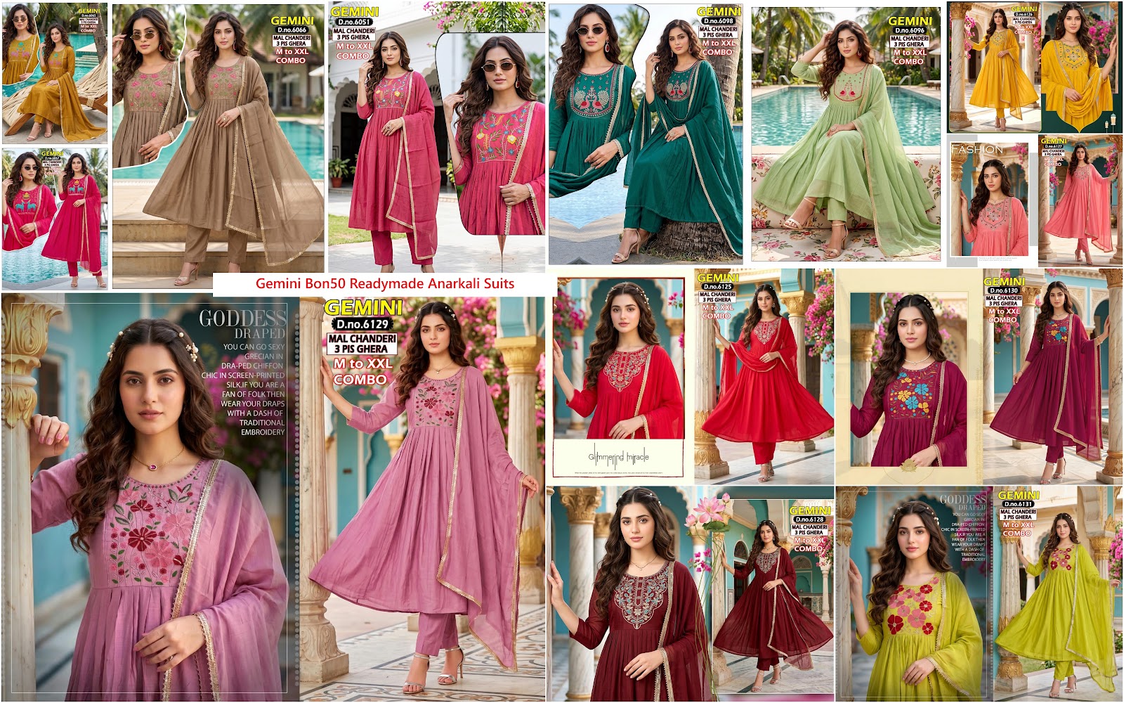 Gemini Bon50 Chanderi Readymade Anarkali Suits Wholesaler Gujarat