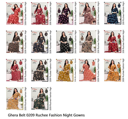 Ghera Belt 0209 Ruchee Fashion Rayon Night Gowns Supplier