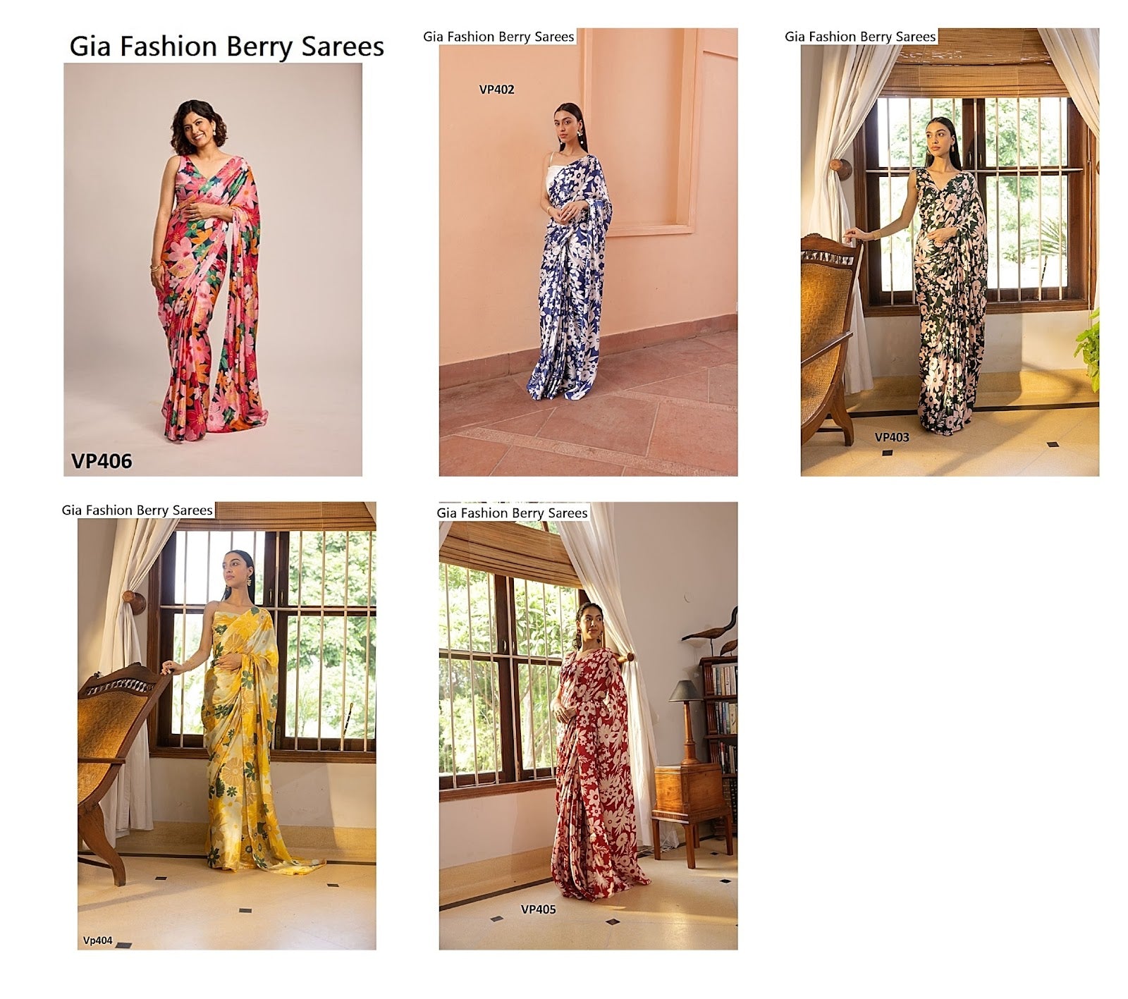 Gia Fashion Berry Japan Satin Sarees Wholesale Price