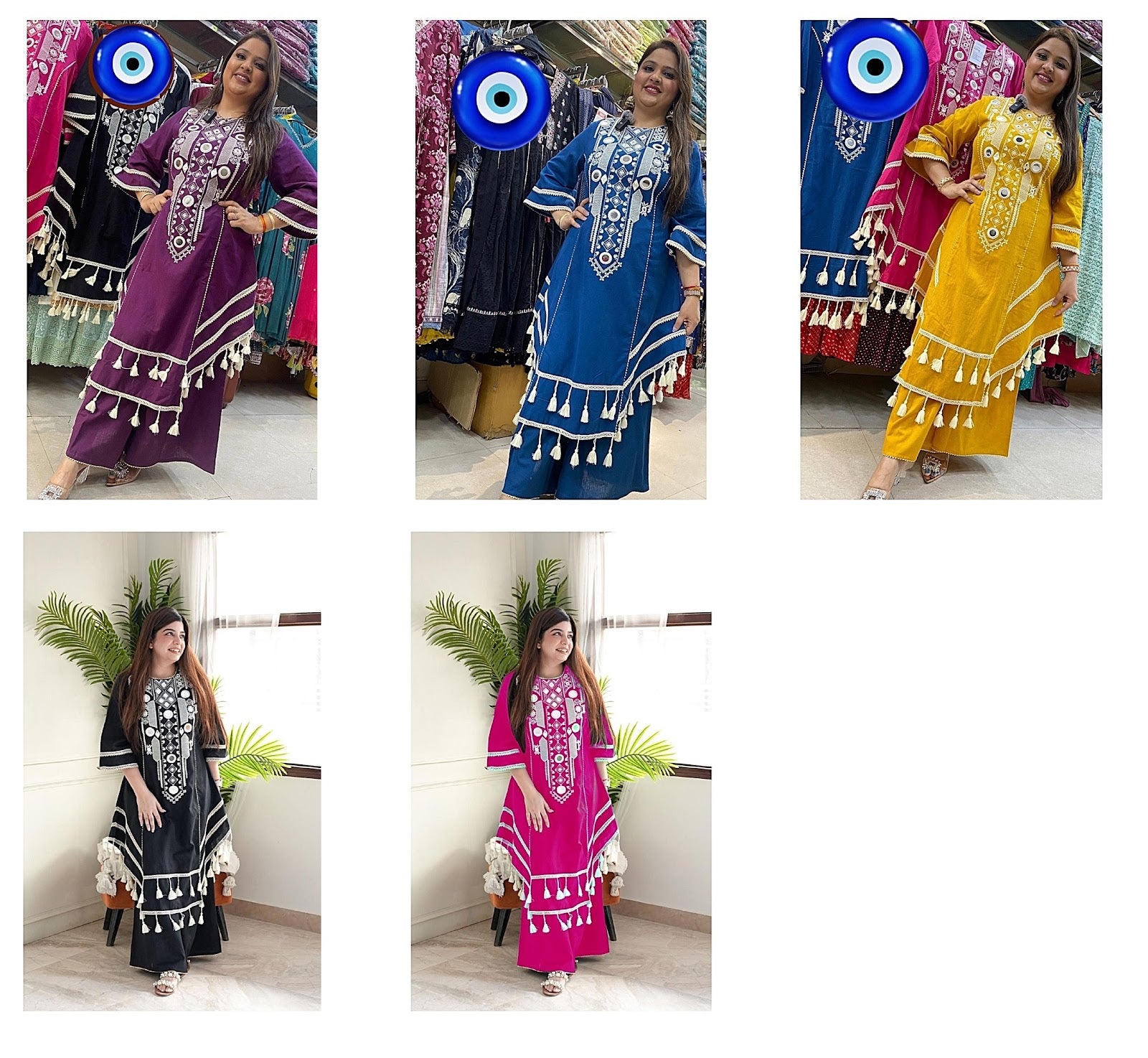 Google Aarohi Rayon Cotton Kurti Plazzo Set Wholesaler