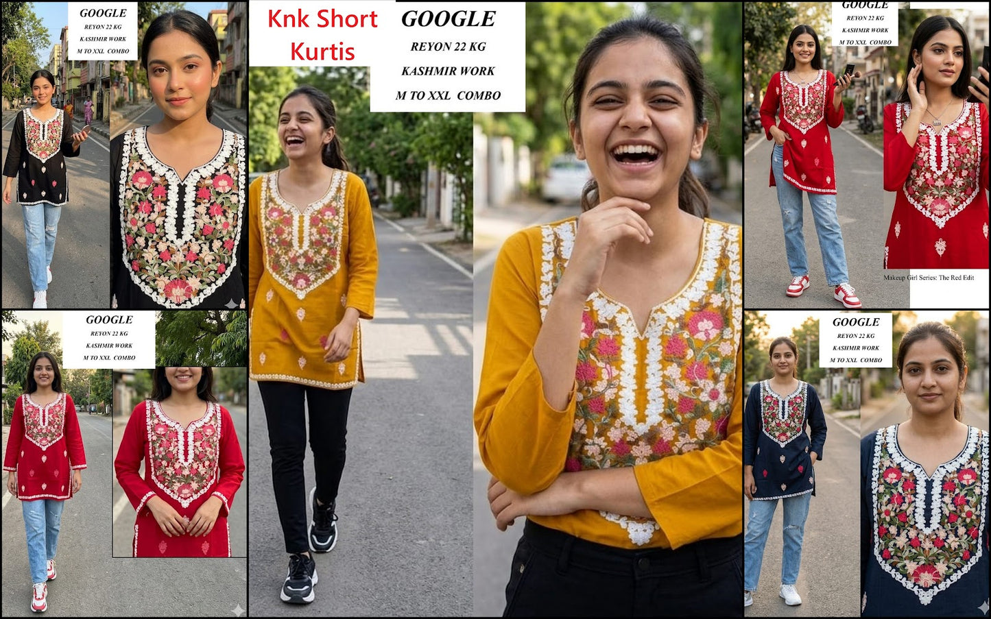 Google Knk Rayon 22Kg Short Kurtis Wholesale Rate