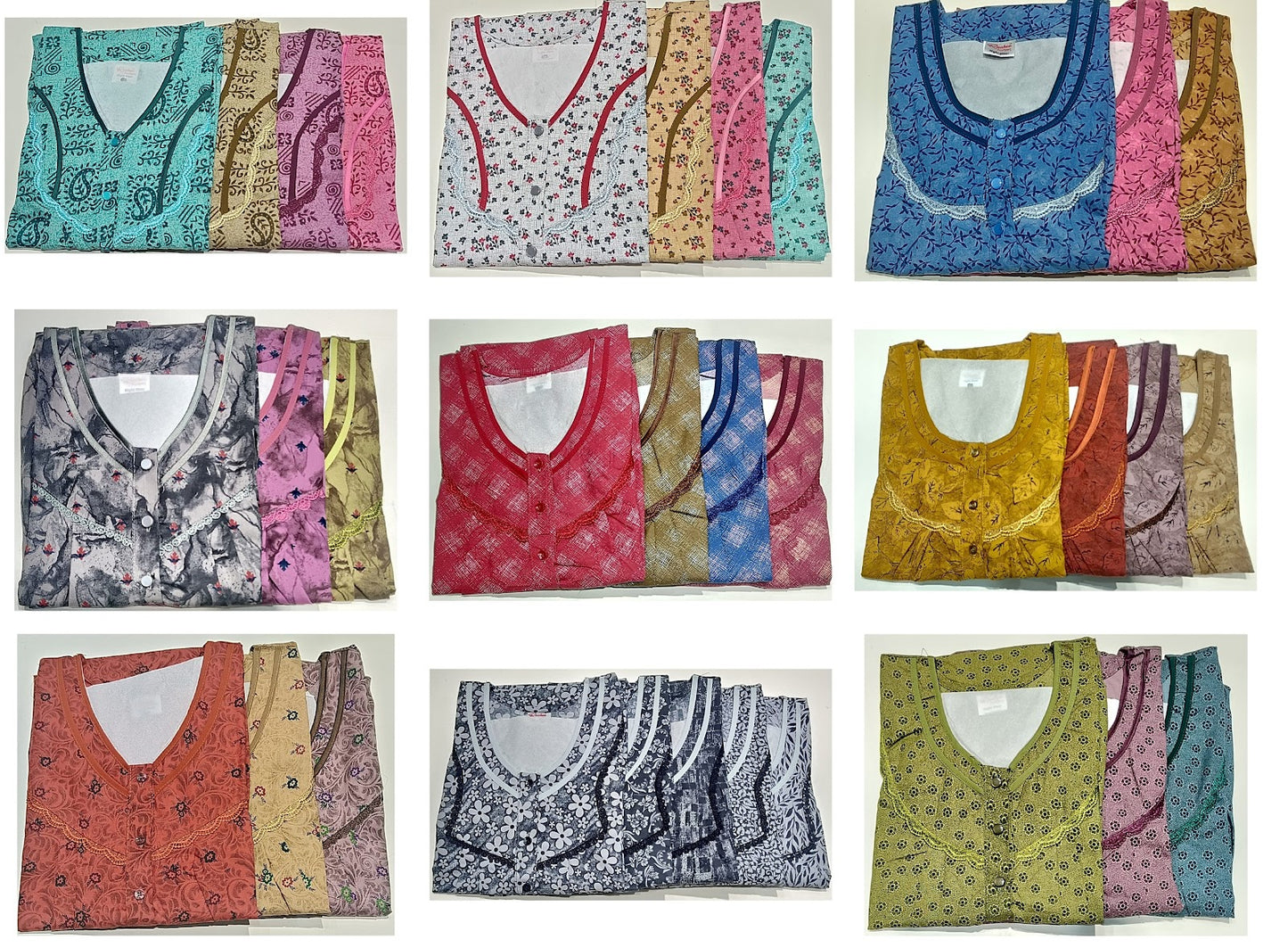 Gpo 070224 Ruchee Fashion Cotton Night Gowns Exporter India