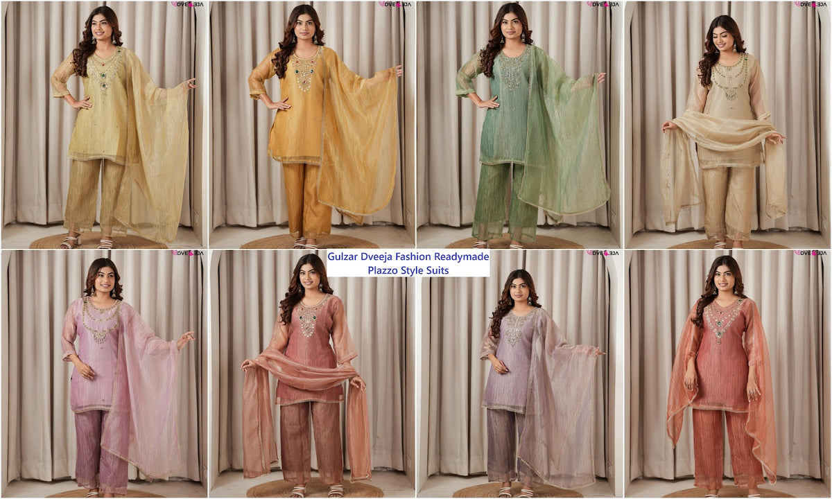 Gulzar Dveeja Fashion Salsa Readymade Plazzo Style Suits Exporter India