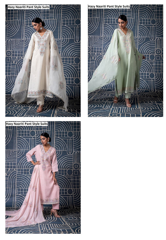 Hazy Naariti Linen Pant Style Suits Exporter India