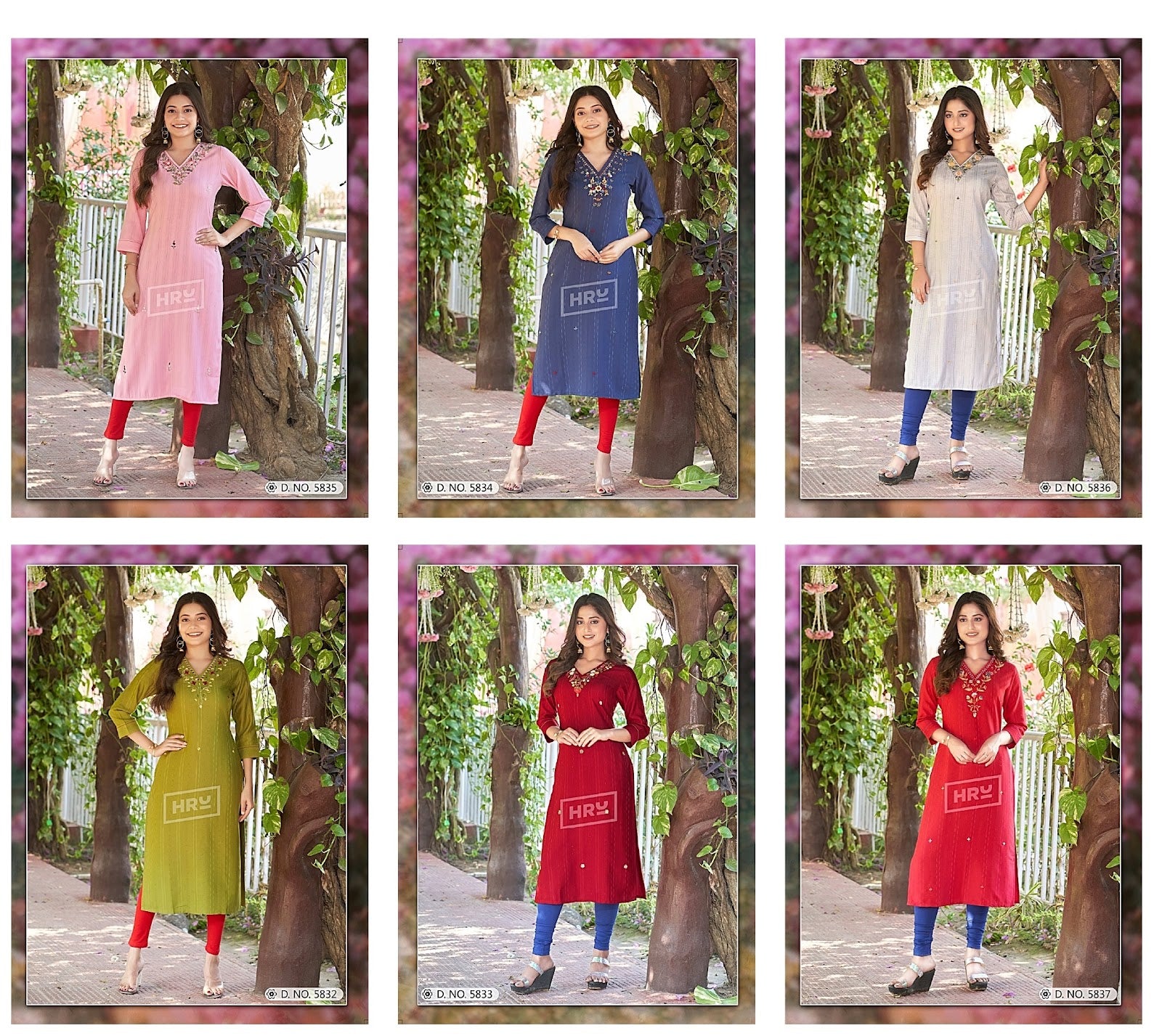 Hema Vol 3 Hru Pure Viscose Long Straight Kurti