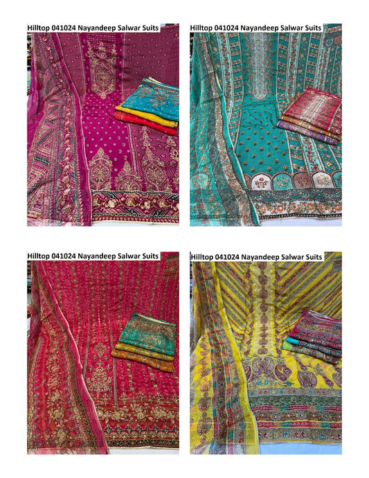 Hilltop 041024 Nayandeep Viscose Salwar Suits Wholesale Rate
