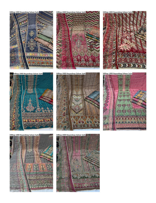 Hilltop 1909 Nayandeep Natural Crape Salwar Suits Manufacturer India