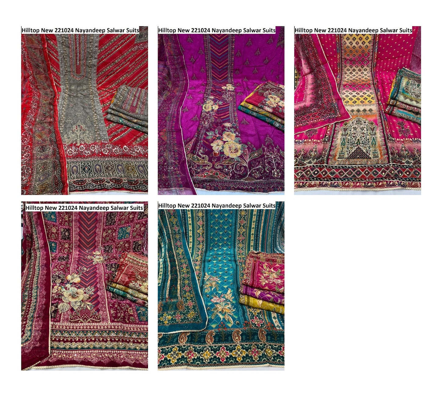Hilltop New 221024 Nayandeep Natural Crepe Salwar Suits Manufacturer Ahmedabad