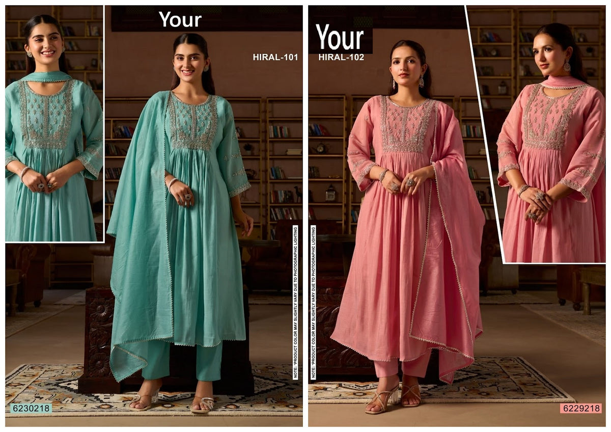 Hiral Your Chanderi Readymade Anarkali Suits Wholesaler Ahmedabad