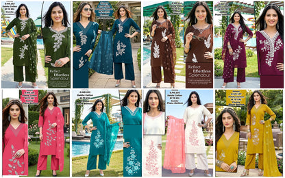 Honey Green Tomato Dhabu Cotton Readymade Plazzo Style Suits Wholesaler Gujarat